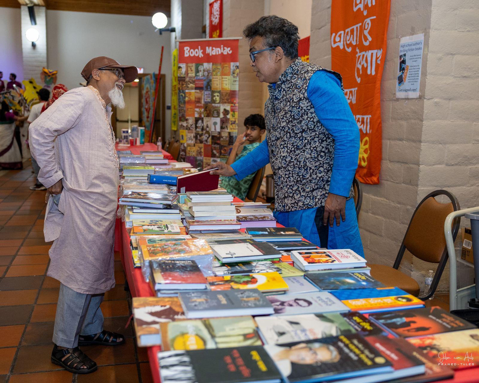 Bengali book stall with browsers