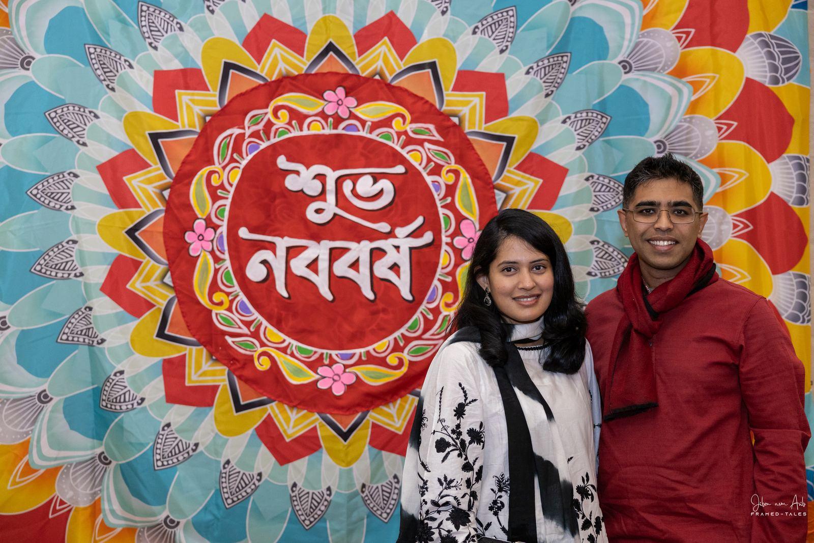 Couple at the mandala photobooth
